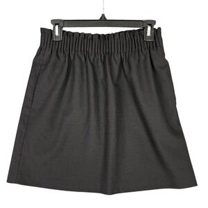 J.Crew Wool Blend Short Skirt Women's 2‎ Black Elastic Waist Short Lining